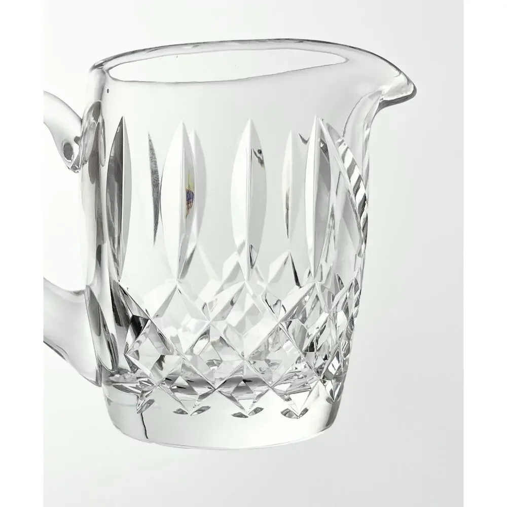 Waterford “Lismore” Crystal Creamer 3 3/4” 6oz & Open Sugar Bowl 4” Set, Signed